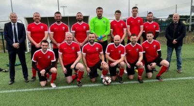 Winning Buckley Cup team - Armagh & Down pictured with Chief Constable and League President